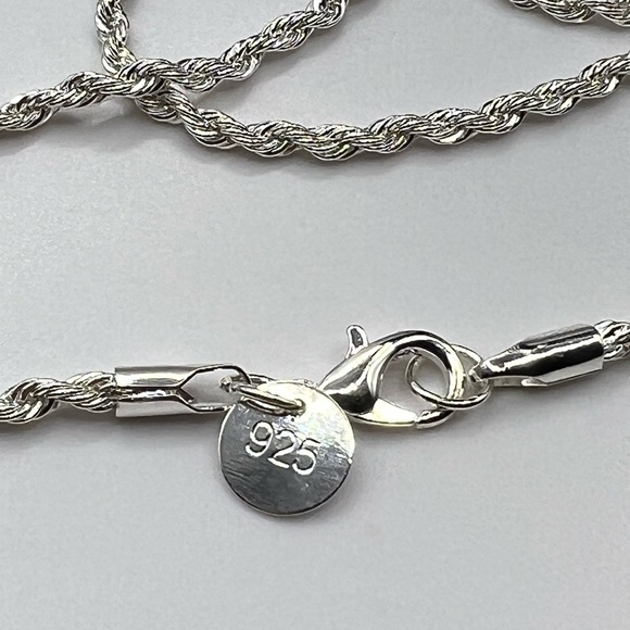Sterling Silver 925 Twisted Rope Chain NEW - Picture 5 of 5